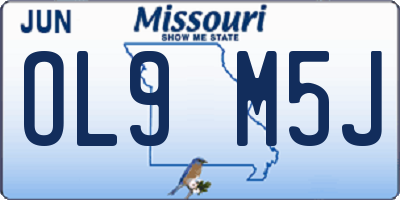 MO license plate OL9M5J
