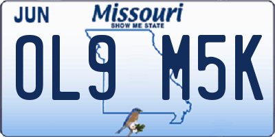 MO license plate OL9M5K