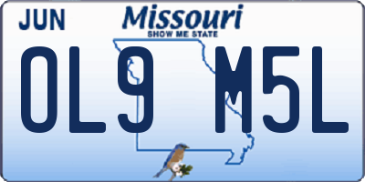 MO license plate OL9M5L