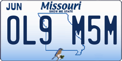 MO license plate OL9M5M