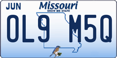 MO license plate OL9M5Q