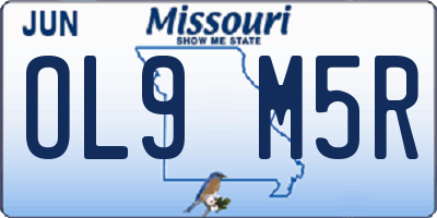MO license plate OL9M5R