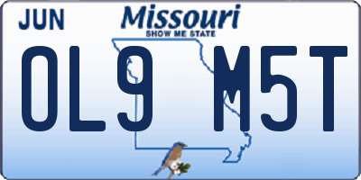 MO license plate OL9M5T