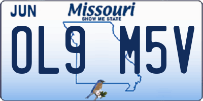 MO license plate OL9M5V