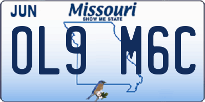 MO license plate OL9M6C