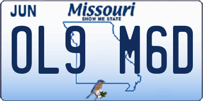MO license plate OL9M6D