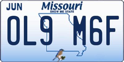 MO license plate OL9M6F