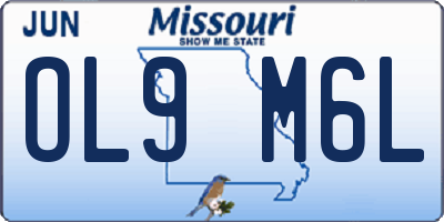 MO license plate OL9M6L