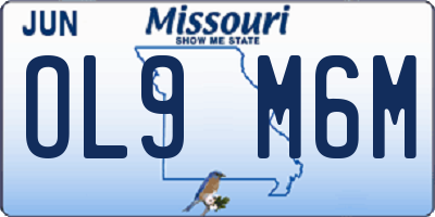 MO license plate OL9M6M