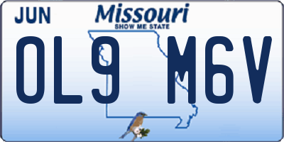 MO license plate OL9M6V