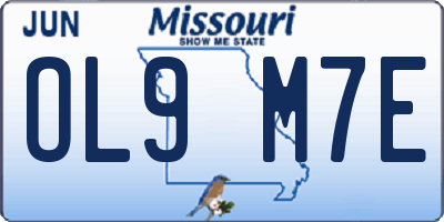 MO license plate OL9M7E