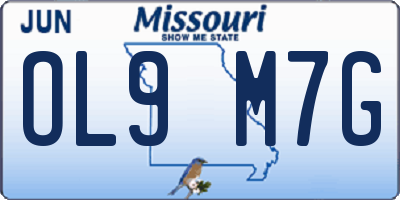 MO license plate OL9M7G