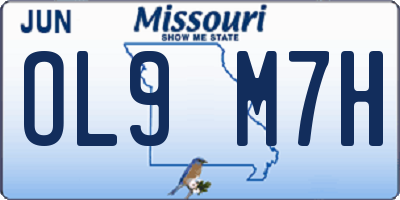 MO license plate OL9M7H