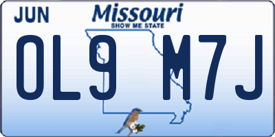 MO license plate OL9M7J