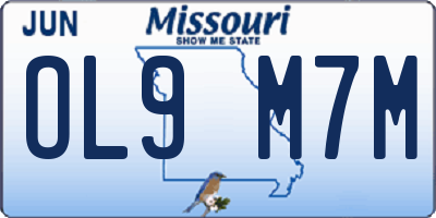 MO license plate OL9M7M