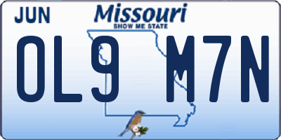 MO license plate OL9M7N