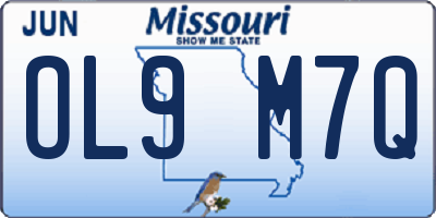 MO license plate OL9M7Q