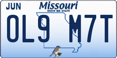 MO license plate OL9M7T