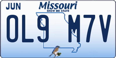 MO license plate OL9M7V