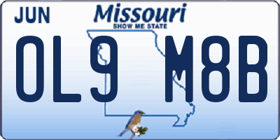 MO license plate OL9M8B