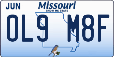 MO license plate OL9M8F