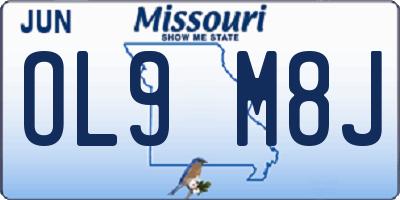 MO license plate OL9M8J