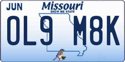 MO license plate OL9M8K