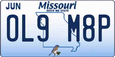 MO license plate OL9M8P