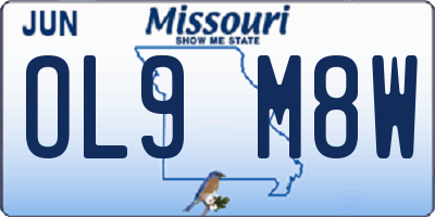 MO license plate OL9M8W