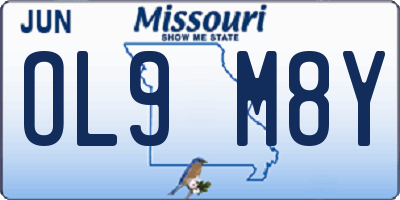 MO license plate OL9M8Y