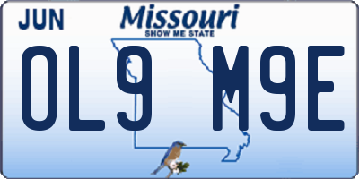 MO license plate OL9M9E