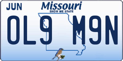 MO license plate OL9M9N