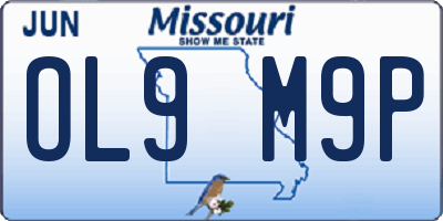 MO license plate OL9M9P