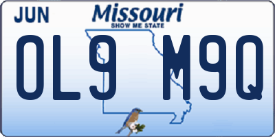 MO license plate OL9M9Q