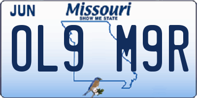 MO license plate OL9M9R