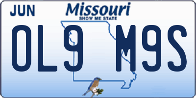 MO license plate OL9M9S