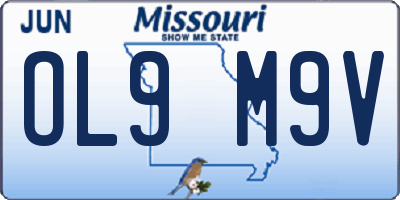 MO license plate OL9M9V
