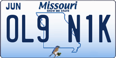 MO license plate OL9N1K