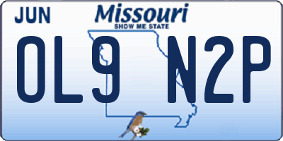 MO license plate OL9N2P