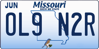 MO license plate OL9N2R