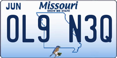 MO license plate OL9N3Q