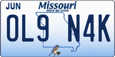 MO license plate OL9N4K