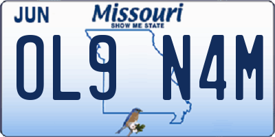 MO license plate OL9N4M