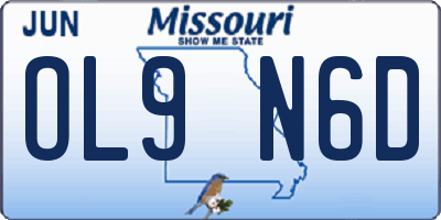 MO license plate OL9N6D