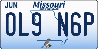MO license plate OL9N6P