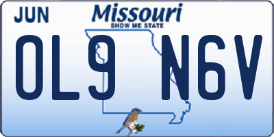 MO license plate OL9N6V