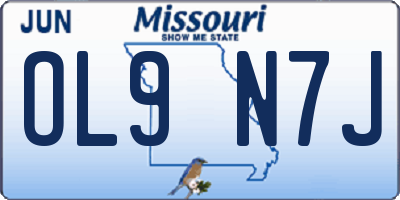 MO license plate OL9N7J