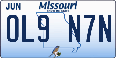 MO license plate OL9N7N