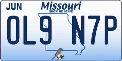 MO license plate OL9N7P