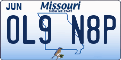 MO license plate OL9N8P